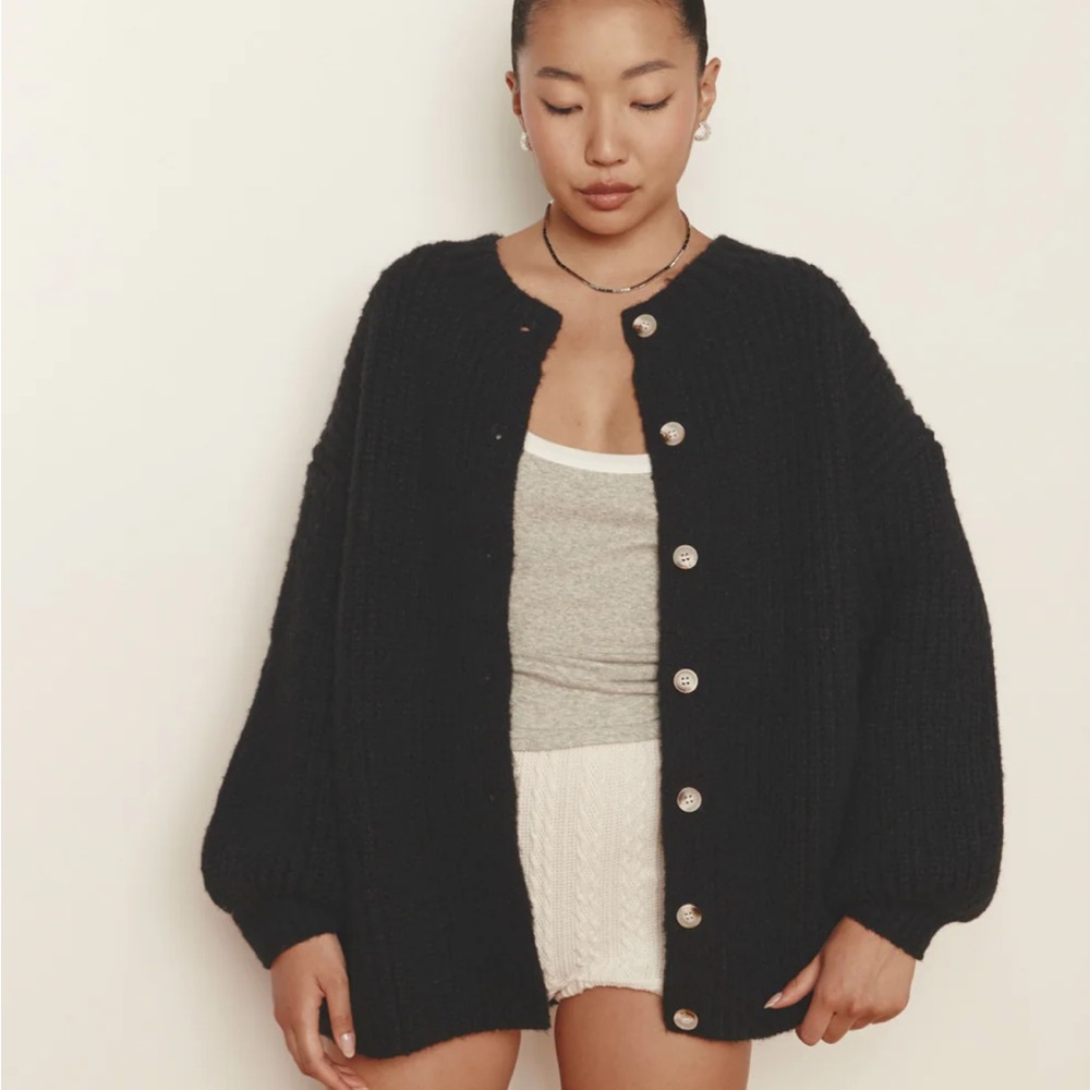 VRG GIRL Penelope Cardigan Black